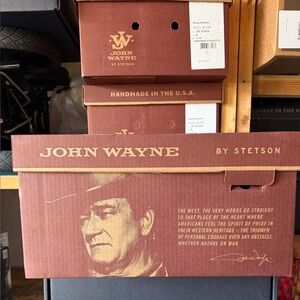 John Wayne by Stetson HAT BOX-Famous Cowboy~Rodeo Theme Box